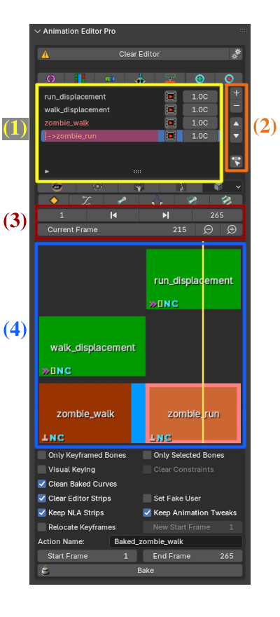 Editor Several Strips